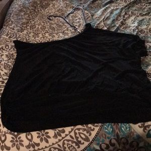 Black one shoulder shirt
